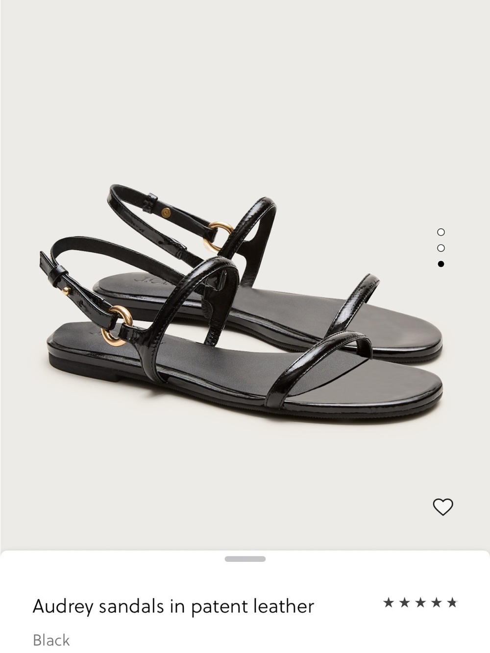 J. Crew Black Patent Leather Strappy Slingback Sandals